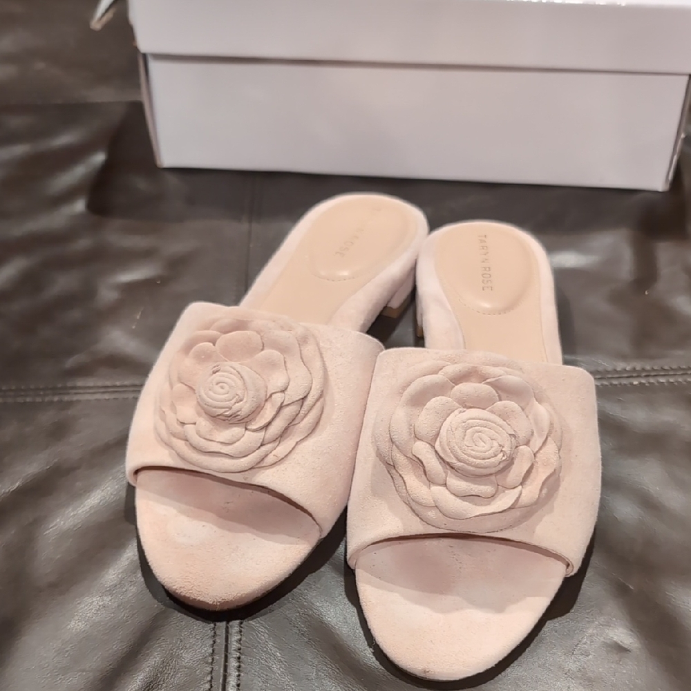 Zara Cream Floral Women's Mules